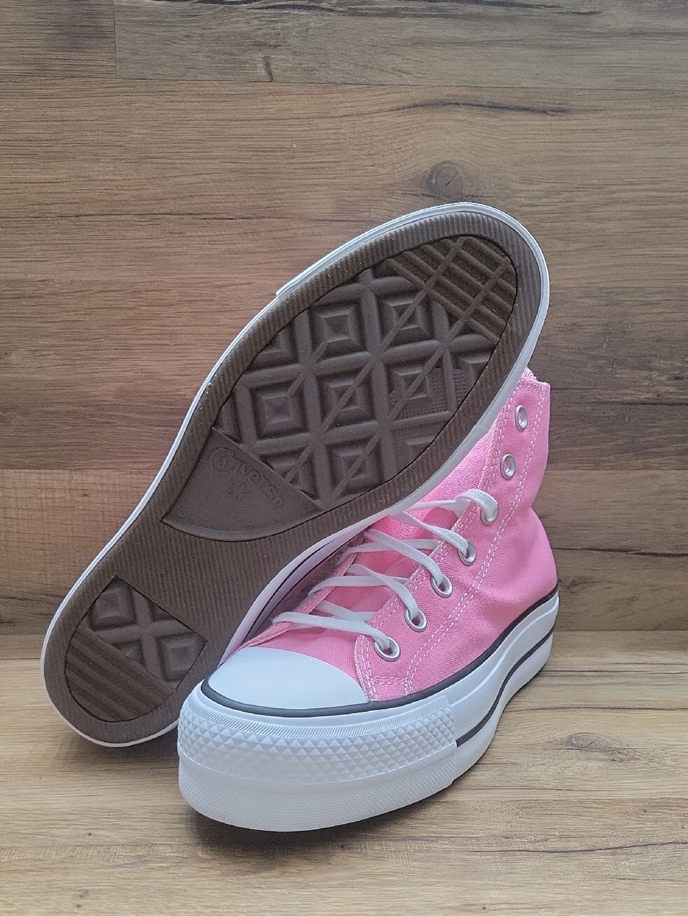 Converse Pink High Top Platform Sneakers - Picture 5 of 13